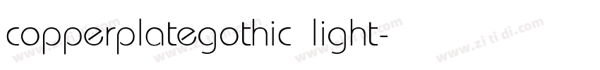 copperplategothic light字体转换